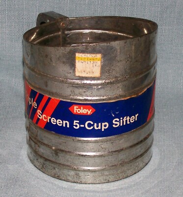 Vintage FOLEY Triple Screen SIFT-CHINE 5 cup Sifter - GUVC