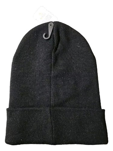 Timberland Mens Slouch Patch Logo Beanie - Black - B4HP - One Size - Picture 6 of 7