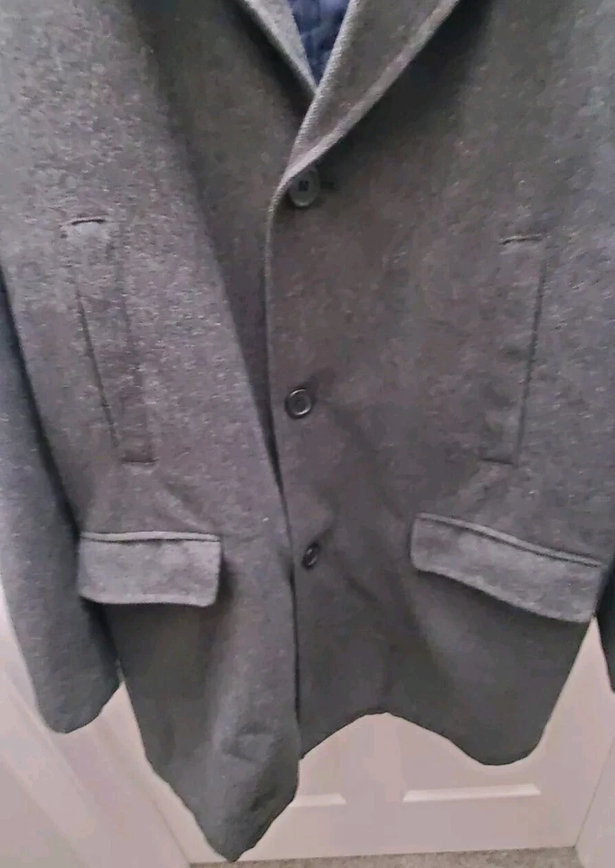 Tommy Hilfiger Black Wool Pea Coat Men's Size Large - Image 4 of 4