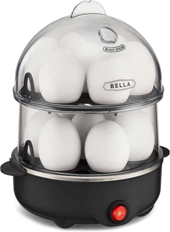 Bella Rapid Electric Egg Cooker and Omelet Maker with Auto Shut Off for Easy Cooking