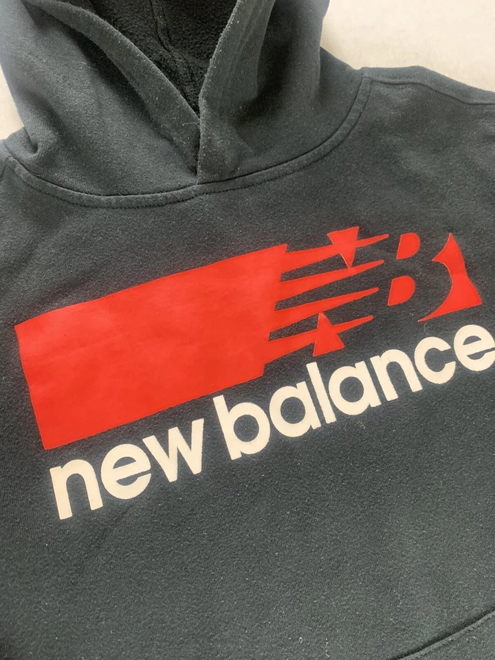 New Balance Sudadera con Capucha Niños Grande 14/16 Negro Pullover Unisex Sudadera con Capucha Foto 2 de 4