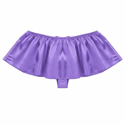 Para Hombres Brillante Satén Volantes Lencería Bloomer Ropa Interior Volantes Falda Sissy Bragas - Imagen 334 de 415