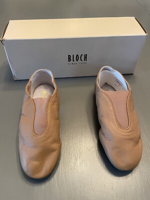 New! Bloch Girls S0401T Tan Super Jazz Dance Shoes Size 8