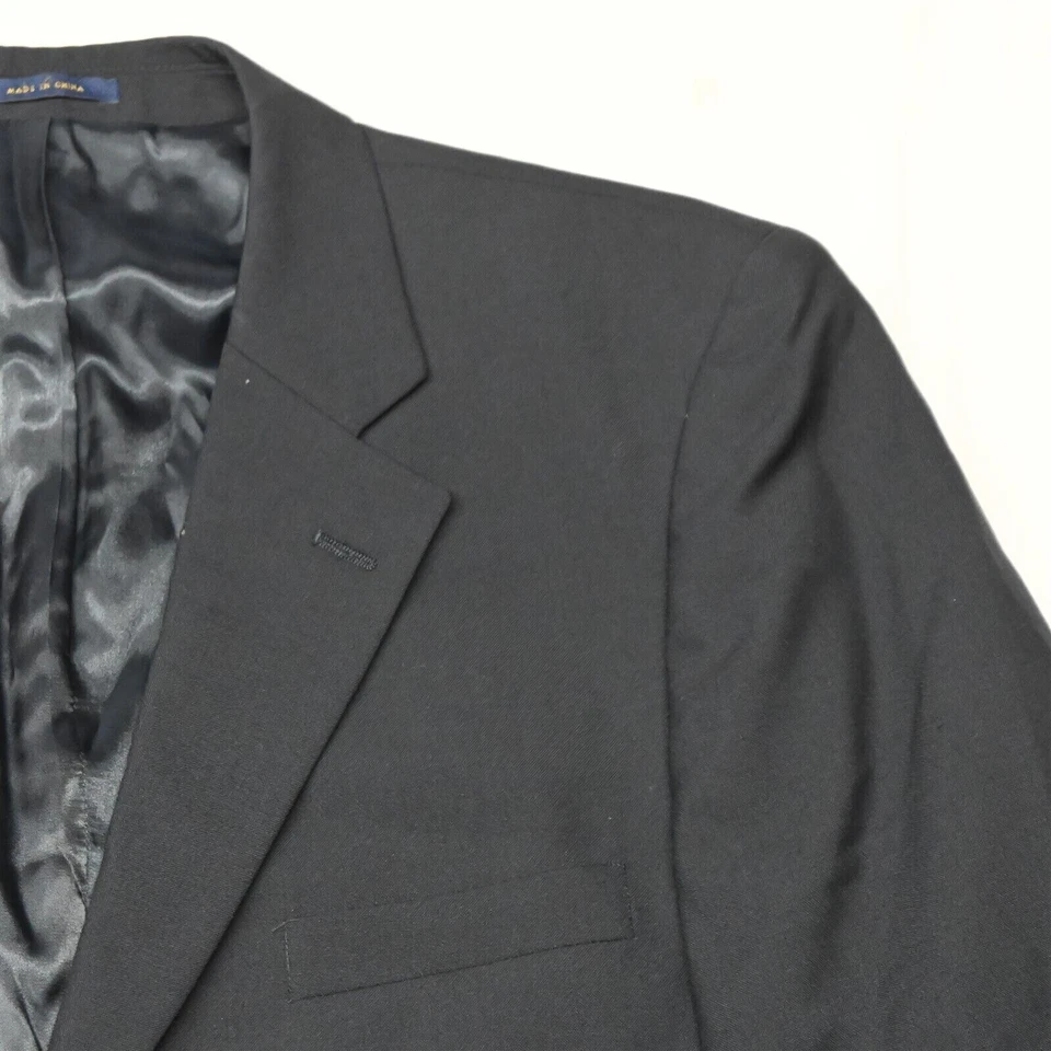 Casaco esportivo masculino blazer lã botão dourado azul marinho Club Room 43R 44R - Imagem 2 de 4