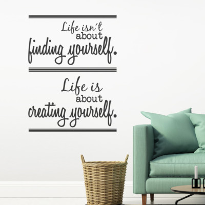  Wandtattoo Spruch ''Life isn´t about...'', Motivation, Wandsticker, Wanddeko