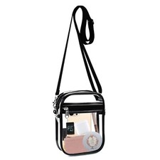 Clear Crossbody Purse Bag, Clear Bag Stadium Approved with Front Pocket Concert