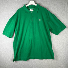 Lacoste Mens FR 7 US 2XL Croc Logo Short Sleeve Collared Polo Shirt Kelly Green