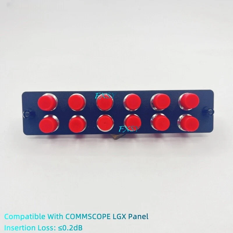 Fiber Adapter Panel with 12 FC/UPC SM Adapter for 1U LGX Enclosure Rack Mounted - Image 4 of 4