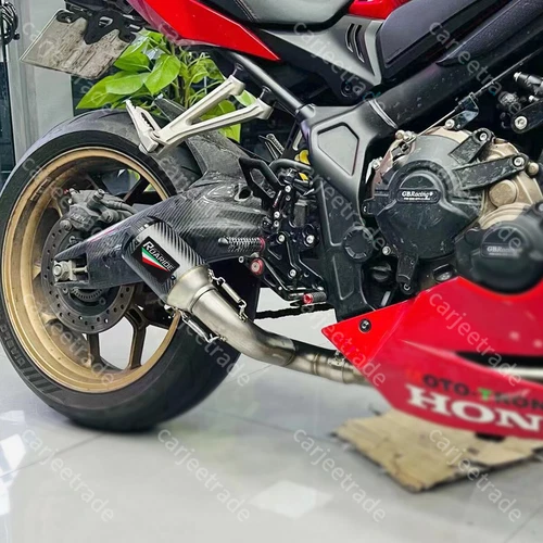 For Honda CBR650R CB650R F CBR650F Full Exhaust Muffler System Header Link Pipe - Picture 3 of 8