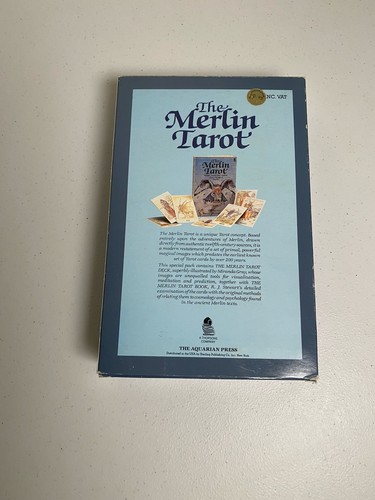 The Merlin Tarot Complete W/ Book 80 Card Deck R.J. Stewart 1988 - Picture 2 of 4