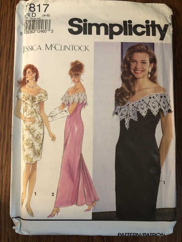VINTAGE SIMPLICITY MISSES LINED DRESS PATTERN 7817 SIZE 4-8