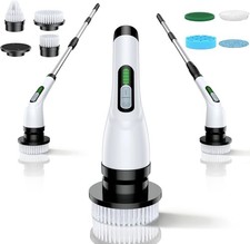 Electric Spin Scrubber Cordless Bathroom Scrubber W/ 7 Brush Heads Dual Speed