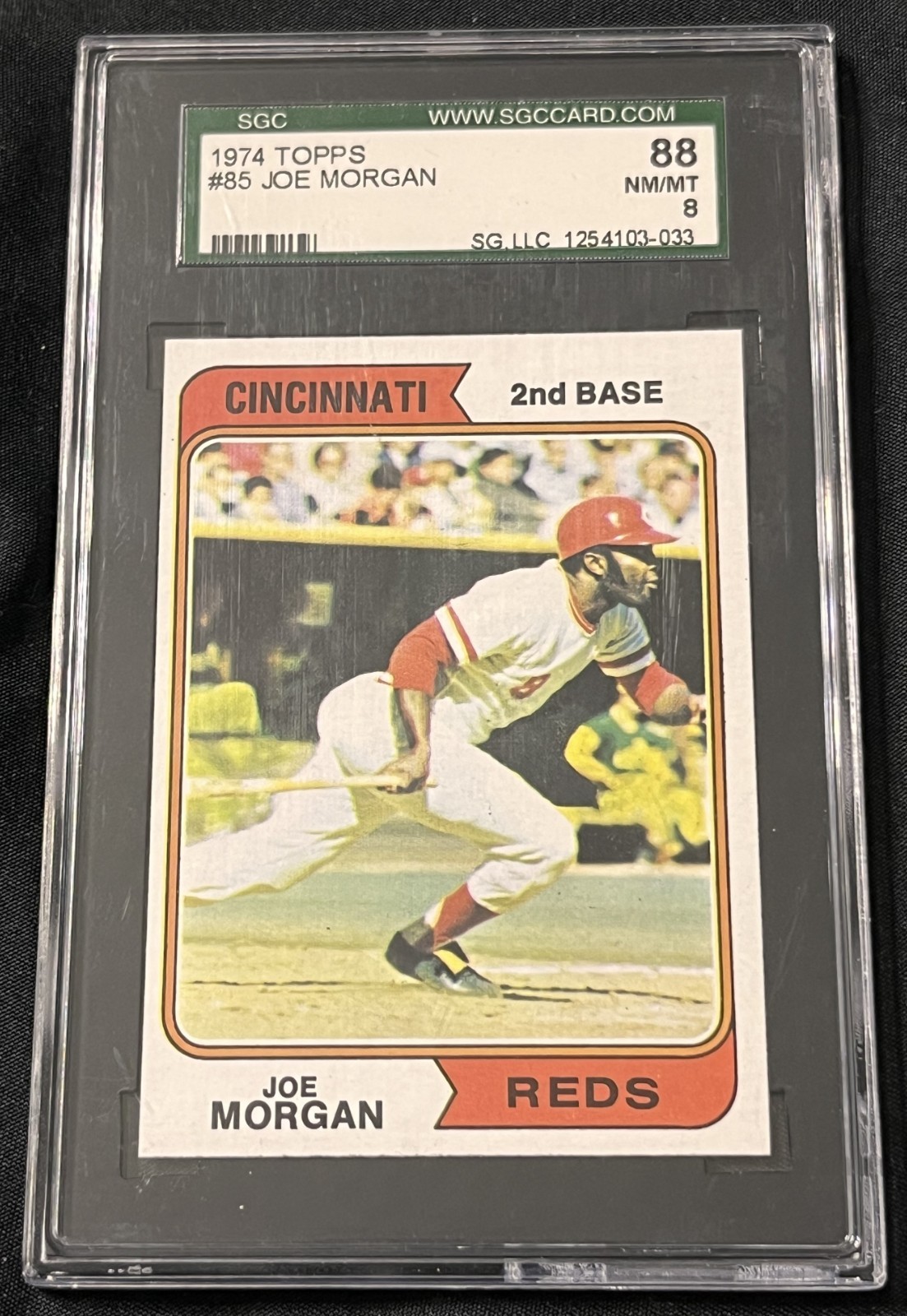 1974 Topps #85 Joe Morgan SGC 8 Hall of Fame 2 Time MVP