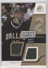 2008-09 SP Game Used Edition Authentic Fabrics Dual Gold 38/50 Marty Turco 0v1