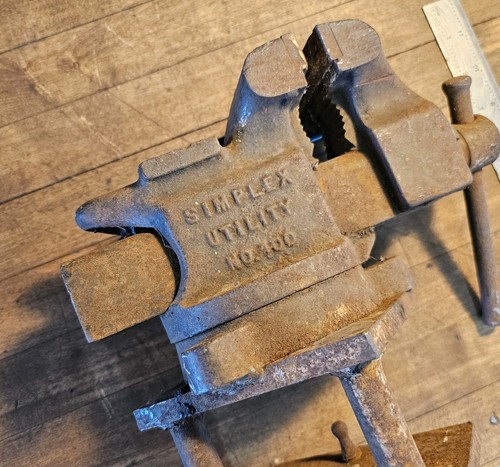 Vintage DESMOND STEPHAN Simplex Vise • Rare #100 W/ Mounting Bracket ☆USA - Picture 2 of 5