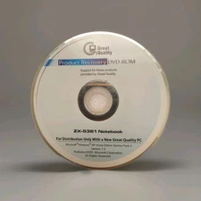 Great Quality Product Recovery DVD-ROM (ZX-5361 Notebook)