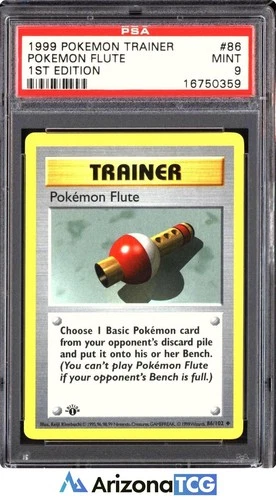 Pokemon 1999 Pokemon Flute 86/102 1st Edition Base Set PSA 9