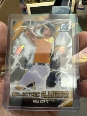 Topps 2026 Bowman Chrome Electric Sluggers Nick Kurtz Oakland Athletics #ES-22