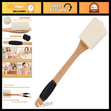 Long Handle Loofah Scrubber Brush - Natural Exfoliating Bath Sponge for Men Wo