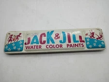 1960s Jack & Jill Paint Box Vintage Tin Watercolor Toy Paint Set Montrose USA