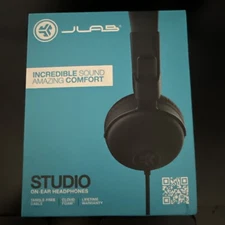 JLAB Studio On-Ear Headphones Black