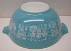 PYREX 442 Amish Butterprint Bowl Turquoise Cinderella 1 1/2 quart Vintage Nice