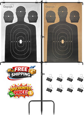 Adjustable Target Stand   3/5-Section Iron Paper Target Stand for Indoor/Outd...