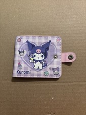 Kuromi B Cartoon Cute Foldable Coin Purse Card Bag Button Wallet Gift