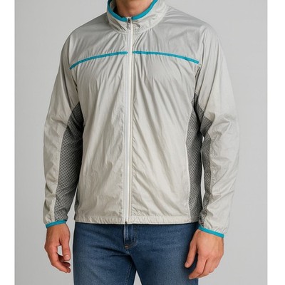 Merrell Selectdry Mens Gray Nylon Lightweight Full Zip Jacket Medium