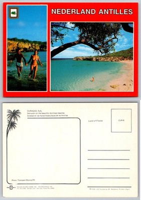 Curaçao Netherlands Antilles Postcard Beach Seclusion Land of Fiestas CUR-6