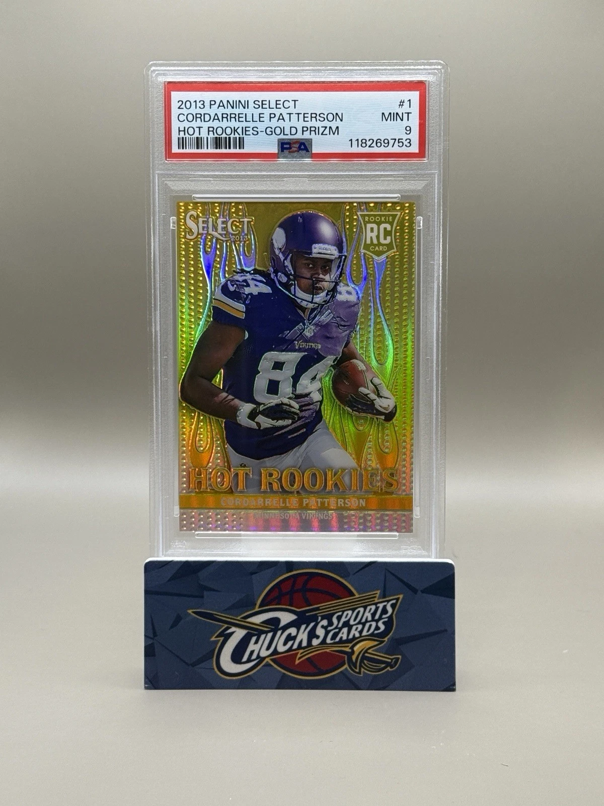 Cordarrelle Patterson Panini Select Hot Rookies #1 Gold
