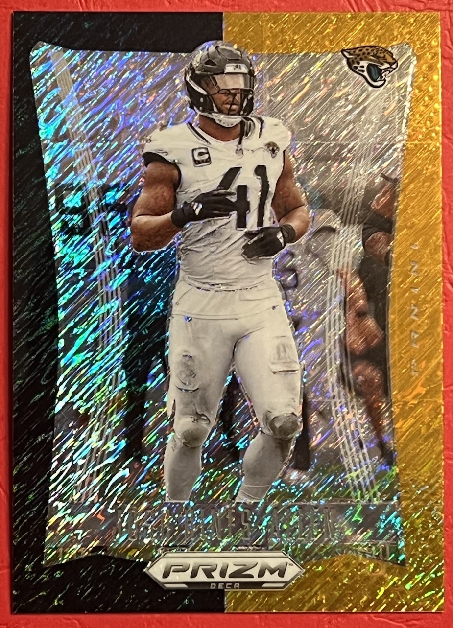 2024 Panini Prizm Deca Josh Hines-Allen FOTL Black Gold Shimmer /8 - Jaguars