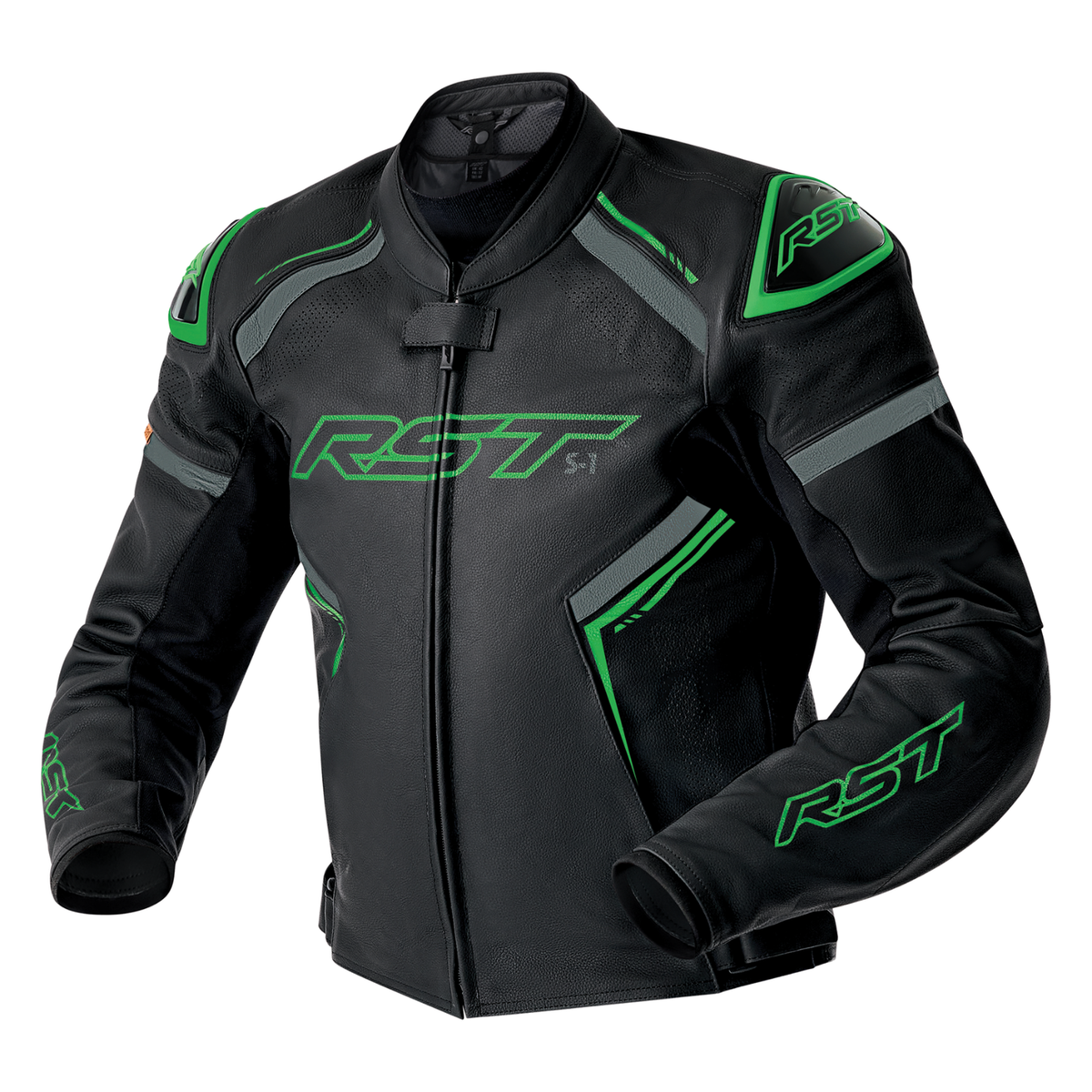 RST S1 D30 Motorcycle Sports CE Leather Jacket/Trousers 2PC Black
