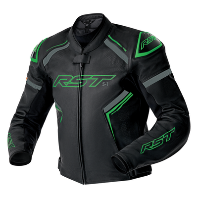 RST S1 D30 Motorcycle Sports CE Leather Jacket/Trousers 2PC Black
