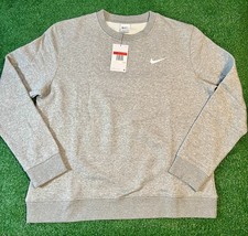 Nike Sportswear Club Fleece S C Crewneck Sweatshirt Grey Heather Unisex Large