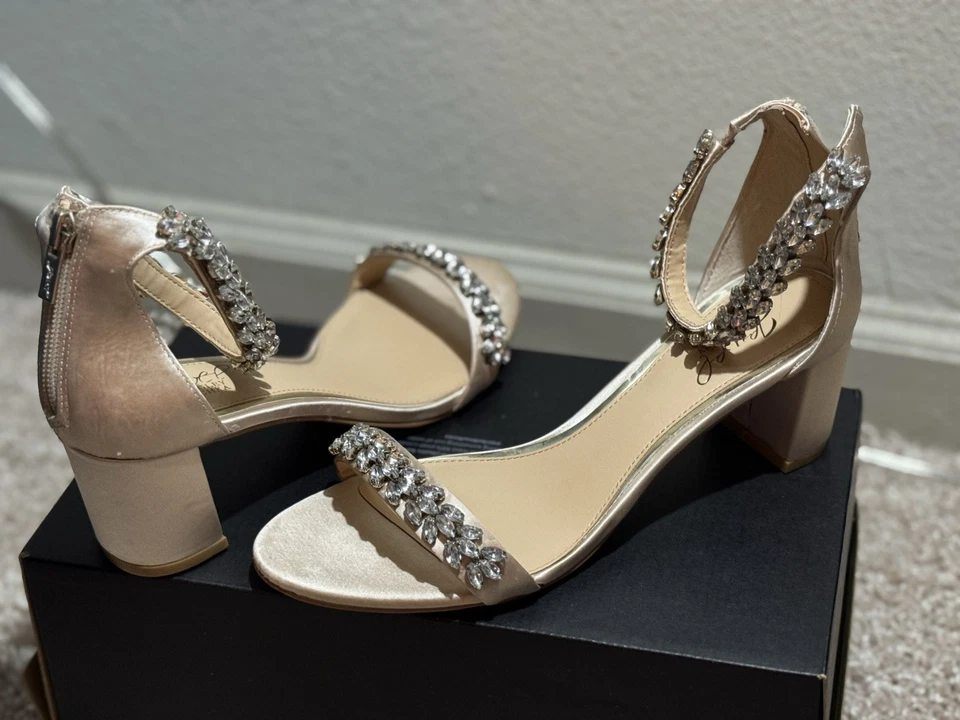 Jewel Badgley Mischka Block Heels - Image 2 of 4