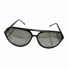 Vintage Black Oval Sunglasses Aviator Style