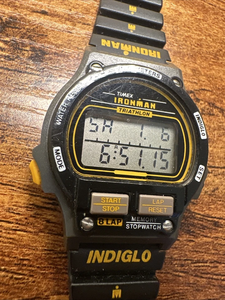 Reloj Cronómetro Alarma Digital Indiglo Vintage Años 90 Timex Ironman Mujer Foto 3 de 4