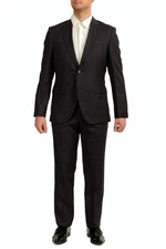 Hugo Boss Men's "Jeckson/Lenon2" Regular Fit 100% Wool Suit US 46R IT 56R