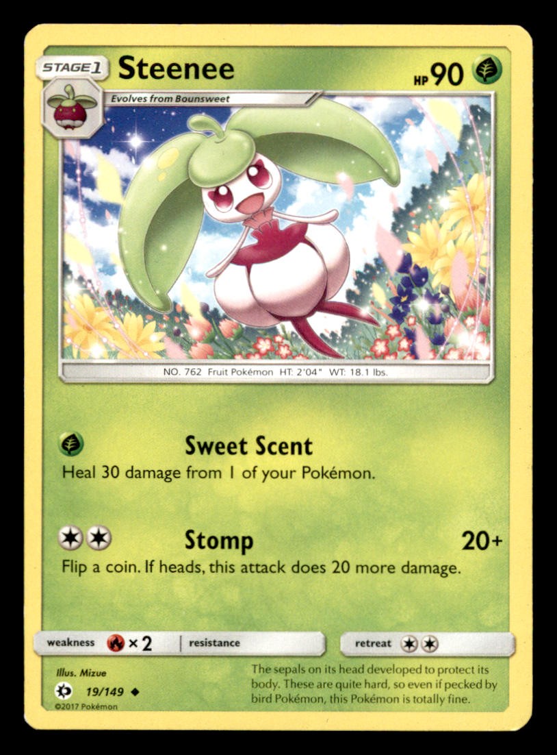 STEENEE 19/149 UNCOMMON SM BASE SET POKEMON LP