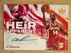 2022-23 COURT KINGS HEIR APPARENT /199 AUTO AJ GRIFFIN HAWKS GOLD FOIL