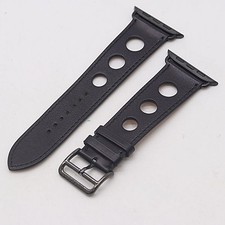 Hermes Apple Watch Leather Band Black 1.4 in 35mm Men Women Pre owned