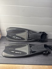 ScubaPro Jet Sport Black Gray Open Heel Scuba Fins, Size X-small