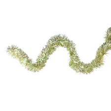 12 Ft. Unlit Starburst Iridescent and Gold Christmas Tinsel Garland