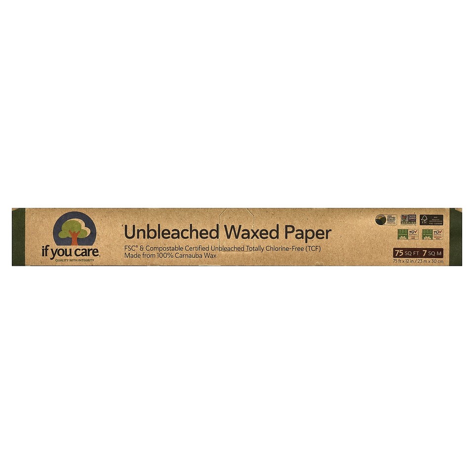 Unbleached Waxed Paper, 75 sq ft (75 ft x 12 in)