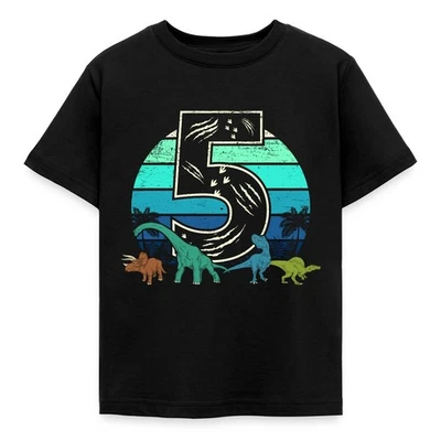 SPREADSHIRT 5. Geburtstag Ich Bin Fünf Dino Dinosaurier Vintage Kinder T-Shirt