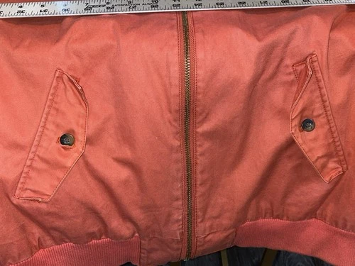Jack Spade Warren Street New York Mens XL Red Orange Bomber Jacket Zip Front 2Ab image 9