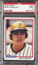 1978 TOPPS #383 MARIO MENDOZA PSA 9