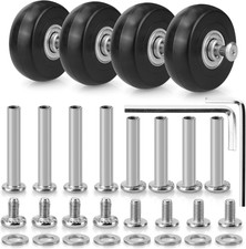 50 X 18Mm Luggage Replacement Wheels 4 Pcs Rubber Suitcase Replacement