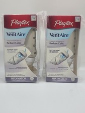 New Lot of 2 Playtex Baby Bottles Vent Aire Anti Colic Tummy Comfort 6oz